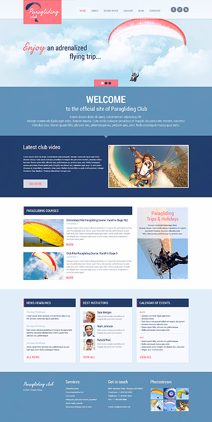 Paragliding Responsive WordPress Theme