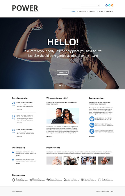 Bodybuilding Responsive WordPress Theme