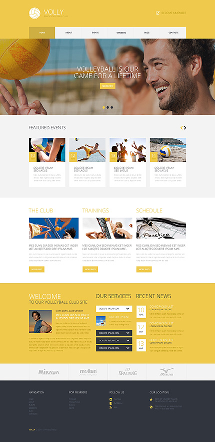 Beach Volleyball Club WordPress Theme