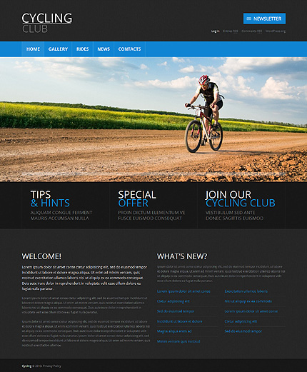 Cycling WordPress Theme