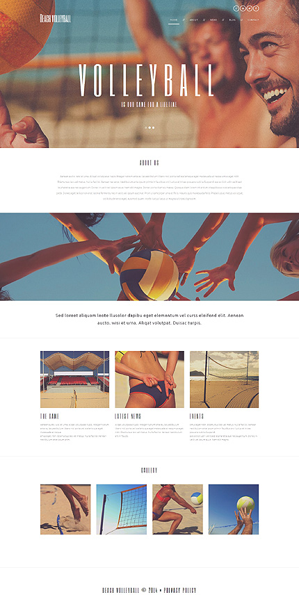 Beach Volleyball Club WordPress Theme
