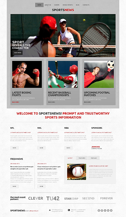 Sports News WordPress Theme