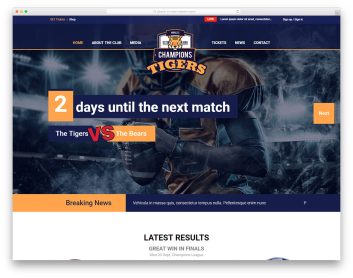 Sportsteam template preview