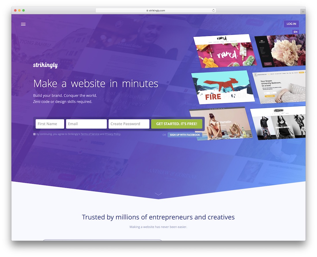 strikingly online store builder