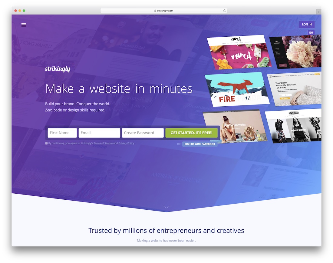 strikingly school and teacher website builder