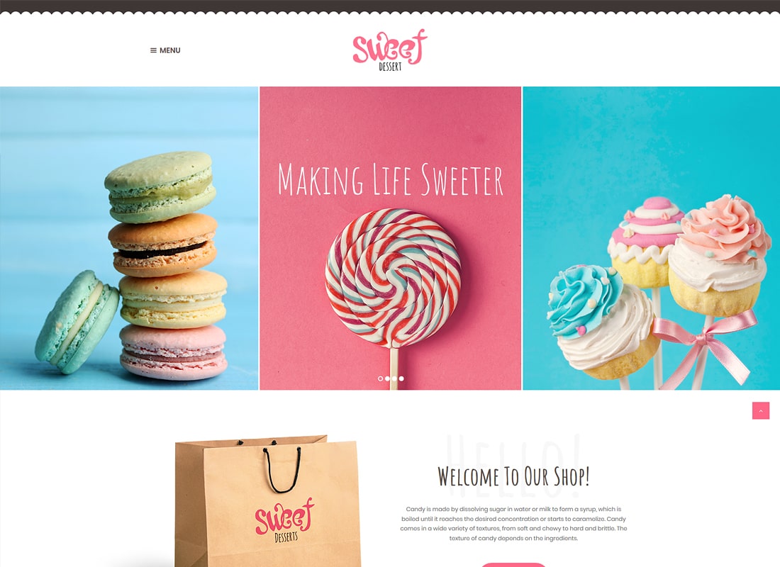 Sweet Dessert | Candy Shop & Cafe WordPress Theme