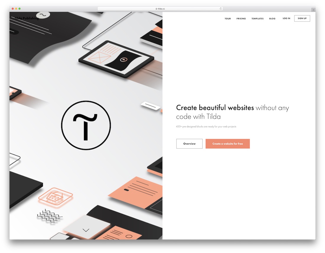 tilda restaurant website builder