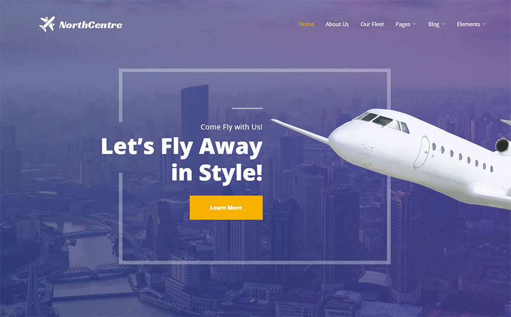 North Centre - Private Airline WordPress Theme