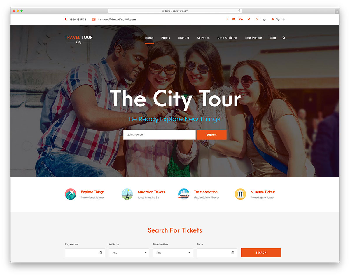 traveltour - agency theme