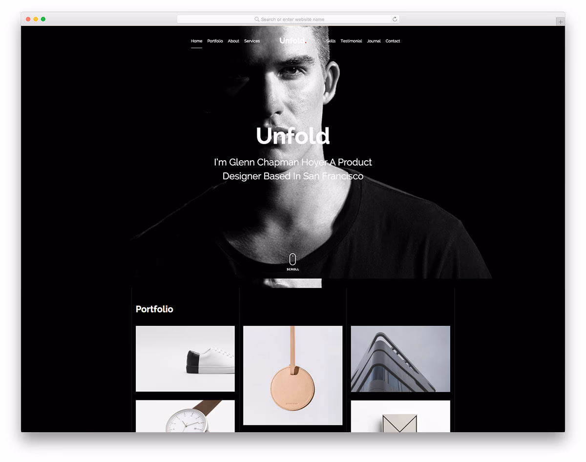 Unfold Free Template