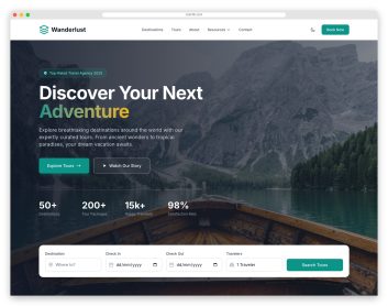 Wanderlust template preview