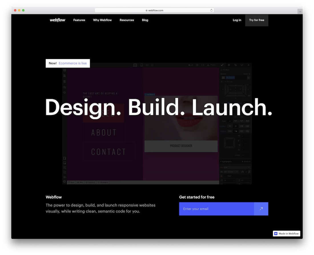 webflow community website builder