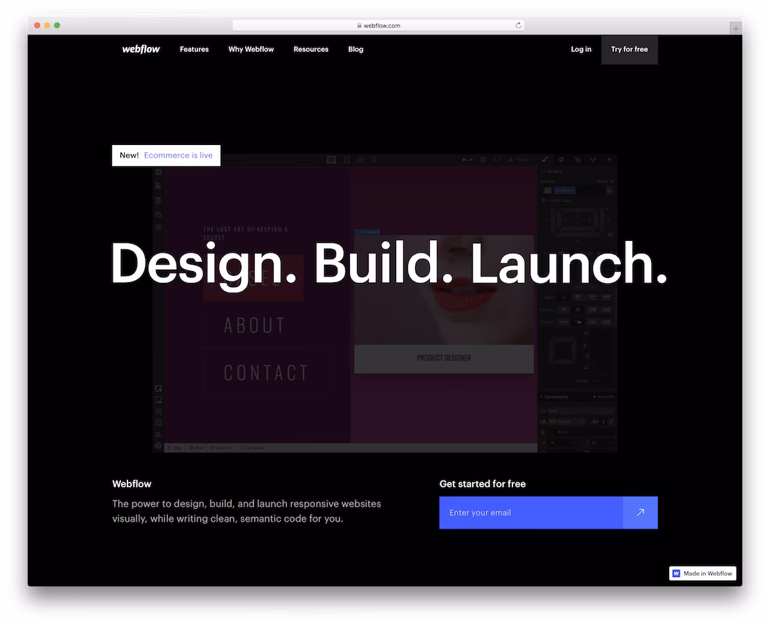 webflow website builder for mac