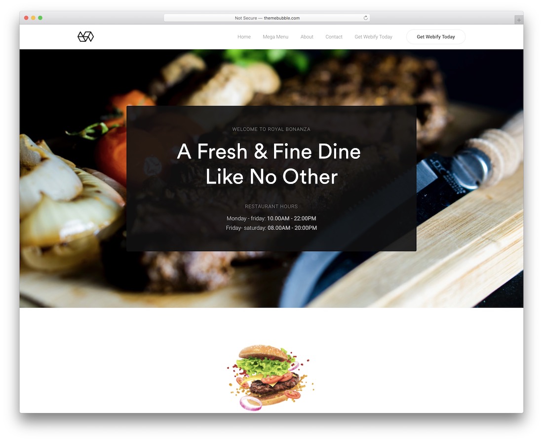 webify cake shops wordpress theme