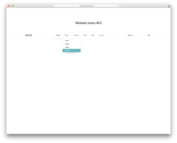 website menu 13