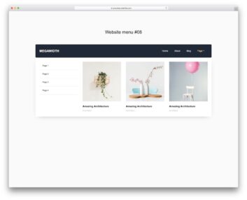 website menu 18