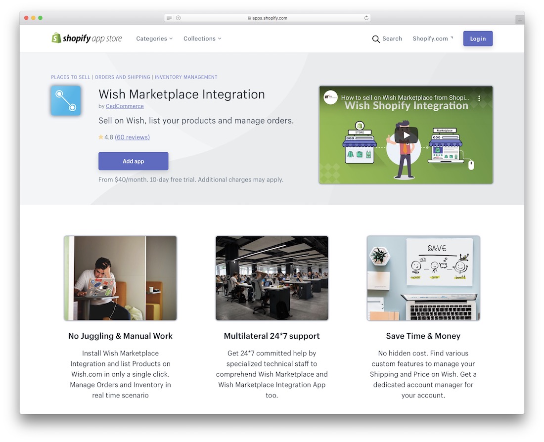 wish shopify marketplace app