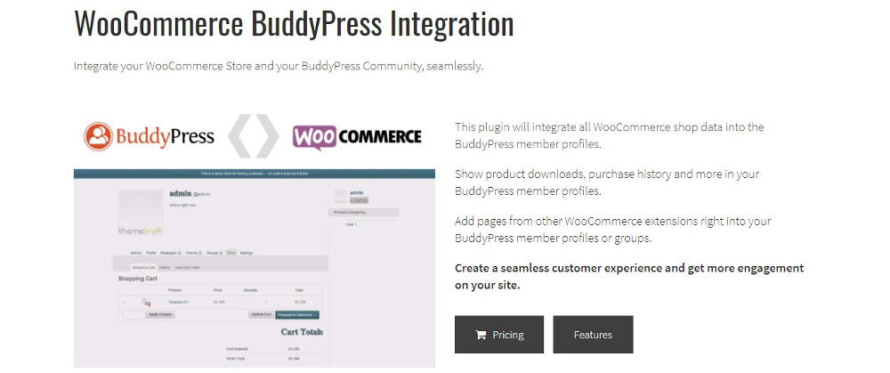 WooCommerce BuddyPress Integration