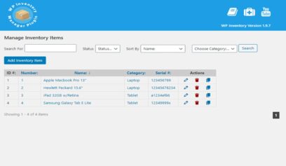 WordPress Inventory Plugins