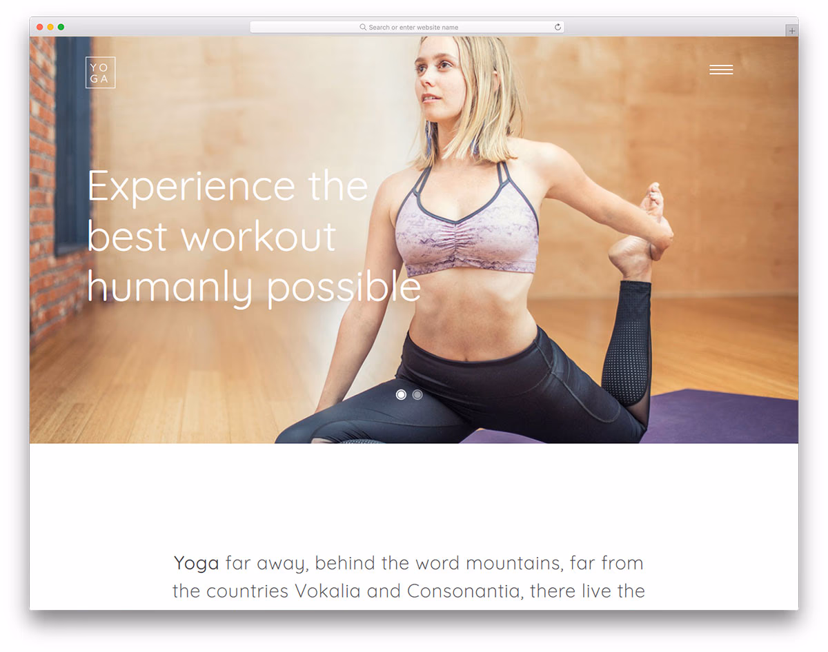 yoga free template