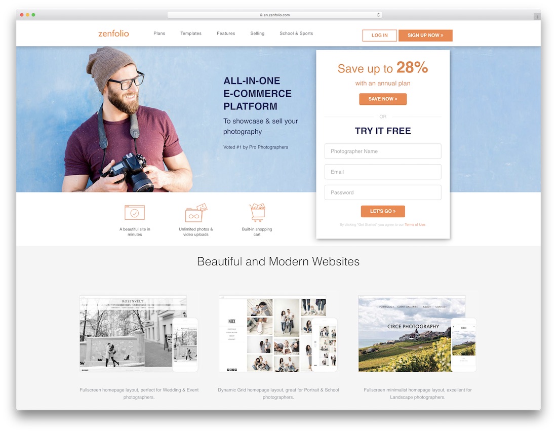 zenfolio best website builder for photographers