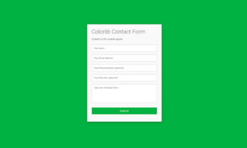 Colorlib Contact Form template preview