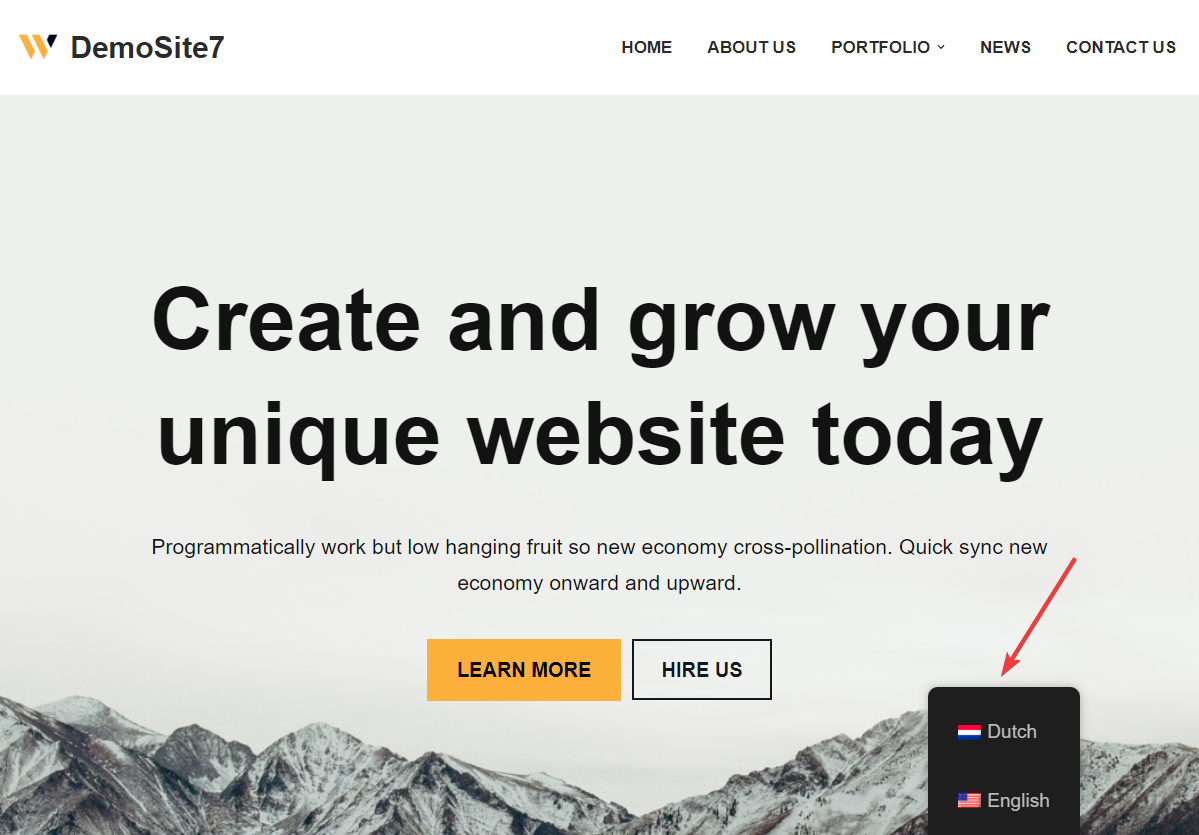 language switcher for TranslatePress WordPress plugin