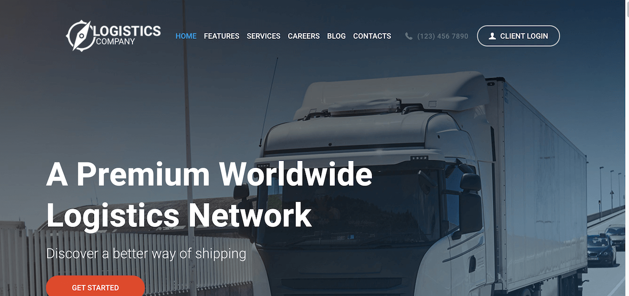 Logistic Company Logistics - Transportation - Warehousing Theme