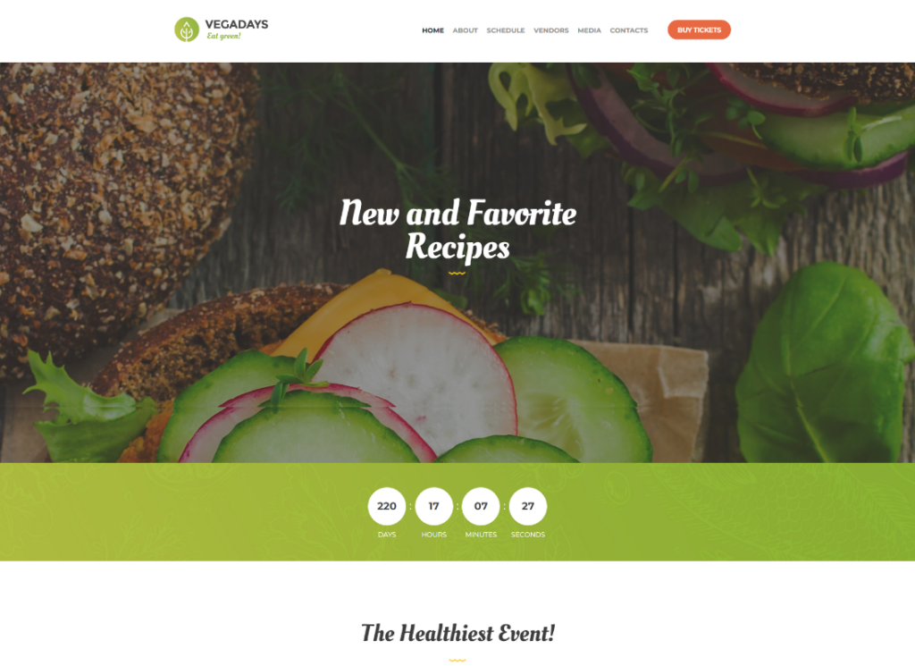 VegaDays | Vegetarian Food Festival & Eco Event WordPress Theme
