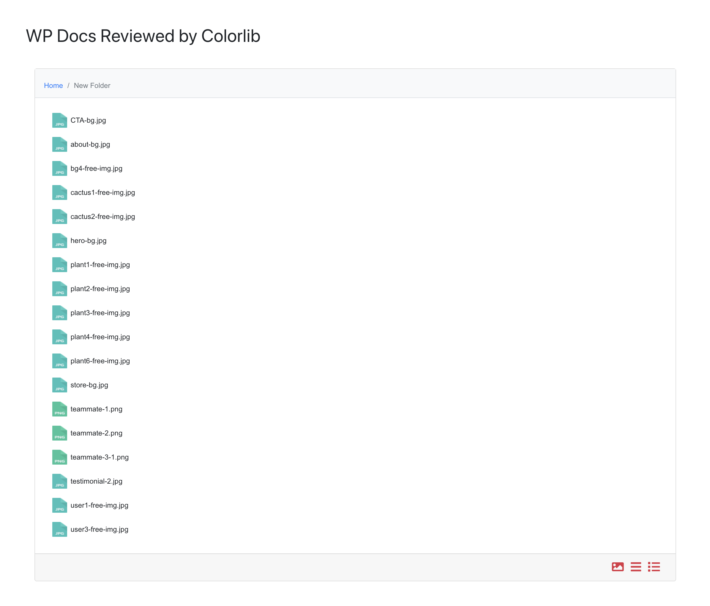 WP Docs frontend preview - individual files within folder 